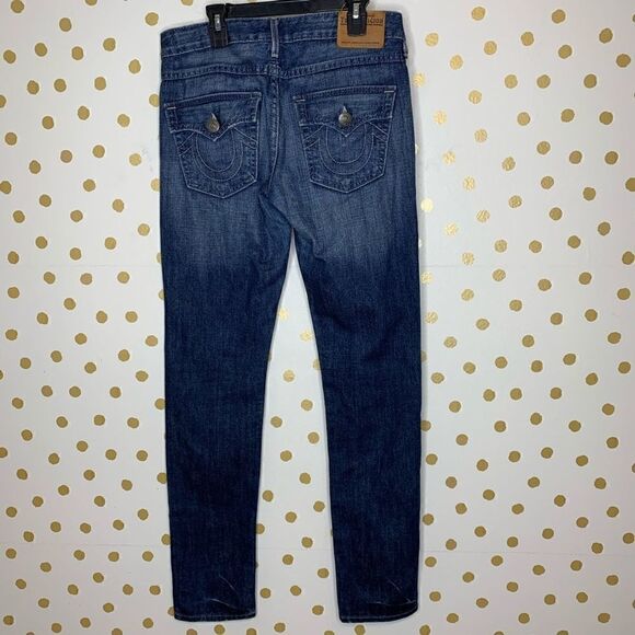 True Religion Button Fly Destroyed Skinny Jeans 25 - Picture 3 of 7